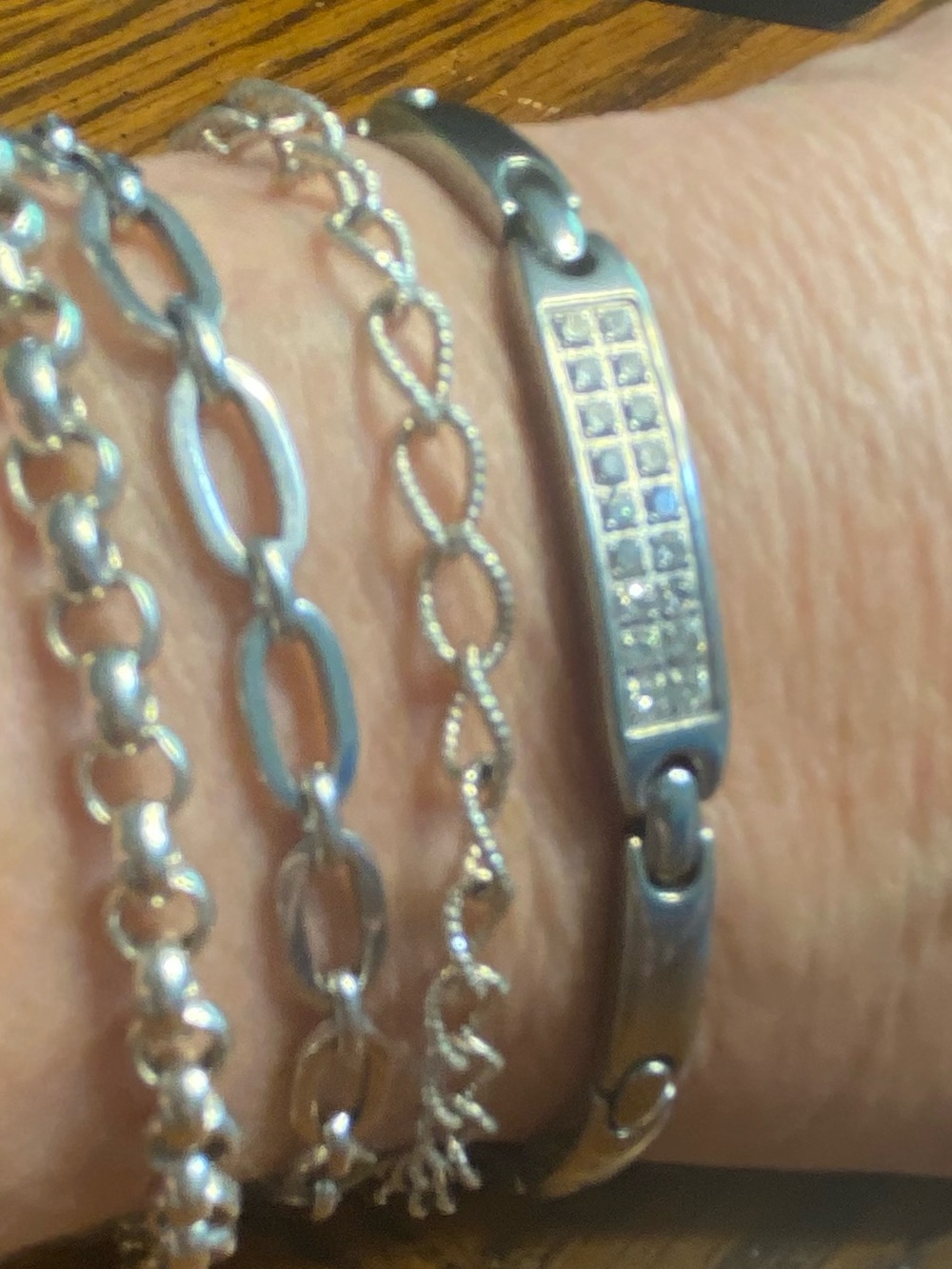 Sabona of London Women's Pavé Gem Stainless Steel Magnetic Bracelet